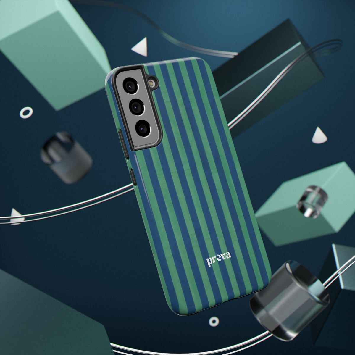 Green & Blue Stripes Phone Case