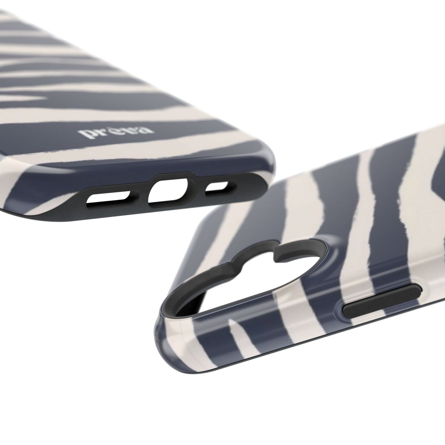 Navy & Cream Zebra Phone Case