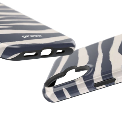 Navy & Cream Zebra Phone Case