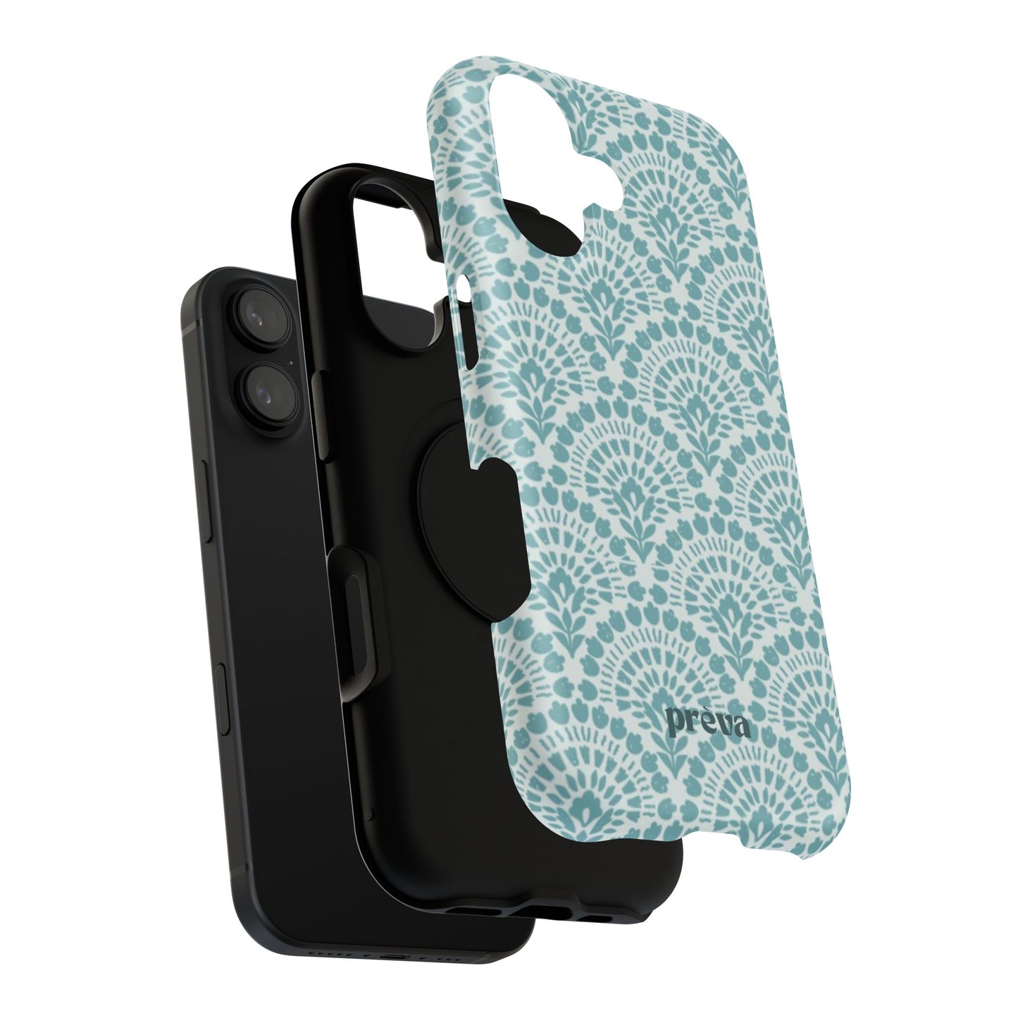 Aqua Lace Pattern Phone Case