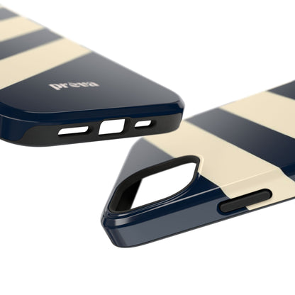 Striped Navy & Cream Phone Case