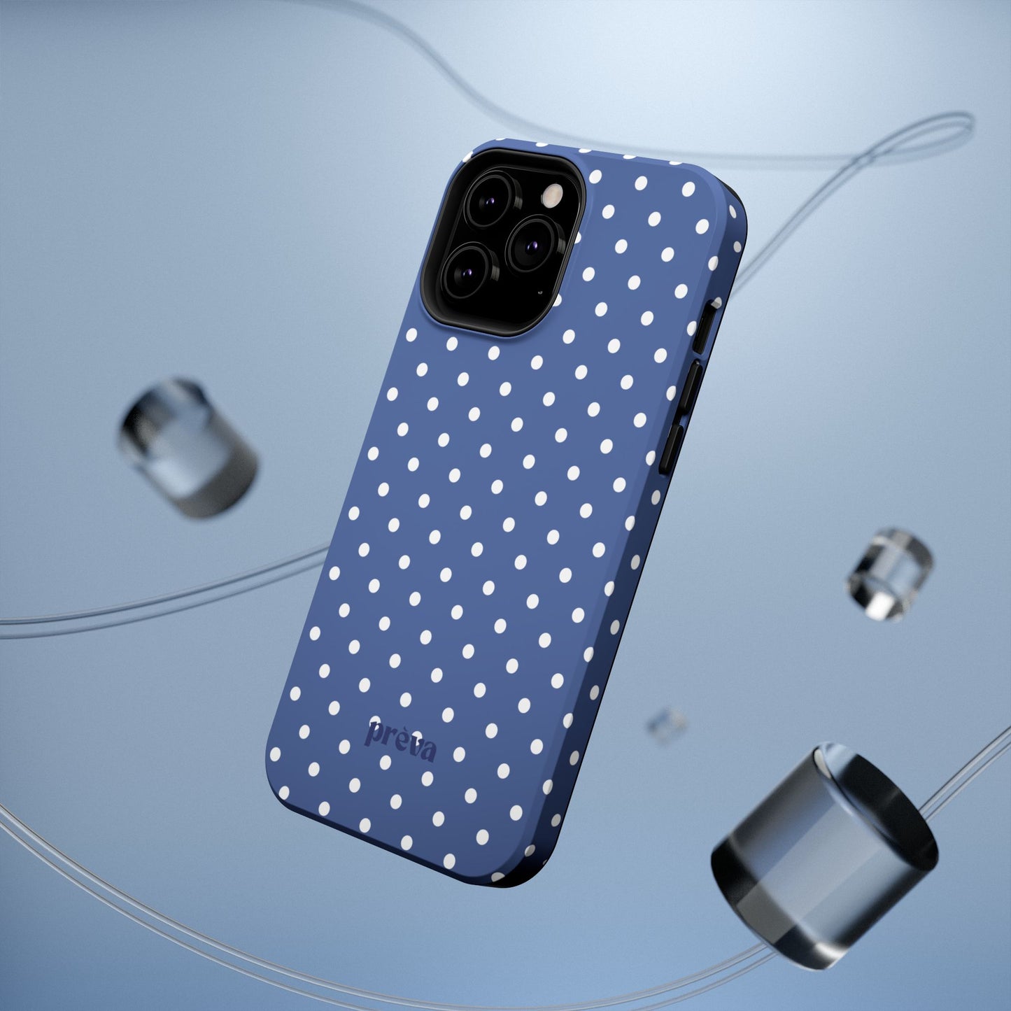 Navy Polka Dot Phone Case