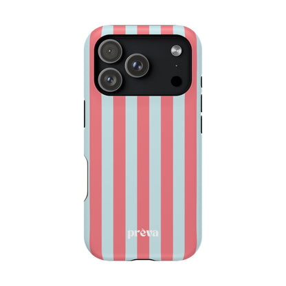 Coral & Teal Stripes Phone Case