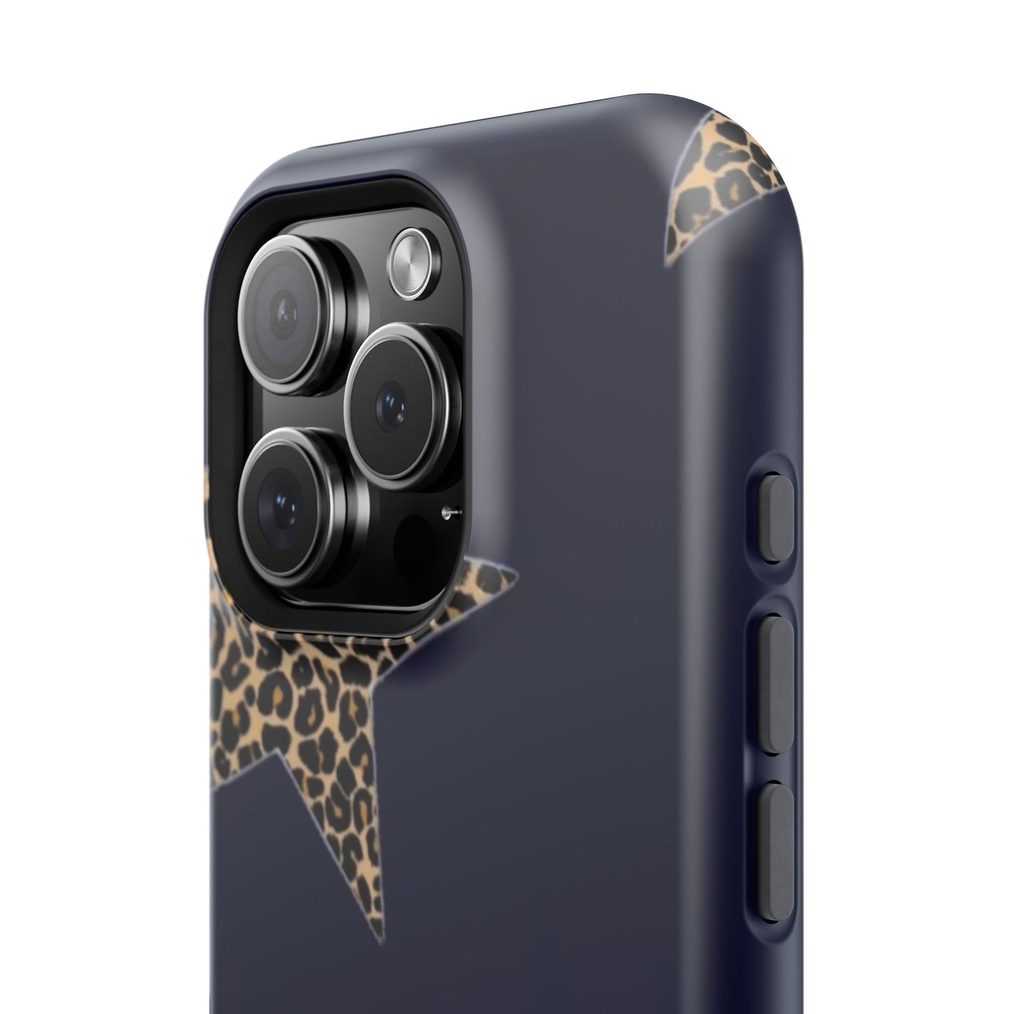 Navy Leopard Star Phone Case