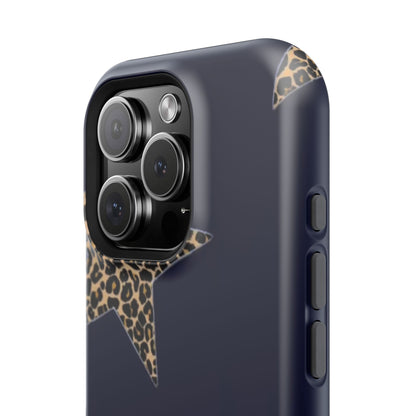 Navy Leopard Star Phone Case