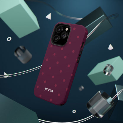 Maroon Polka Dots Phone Case