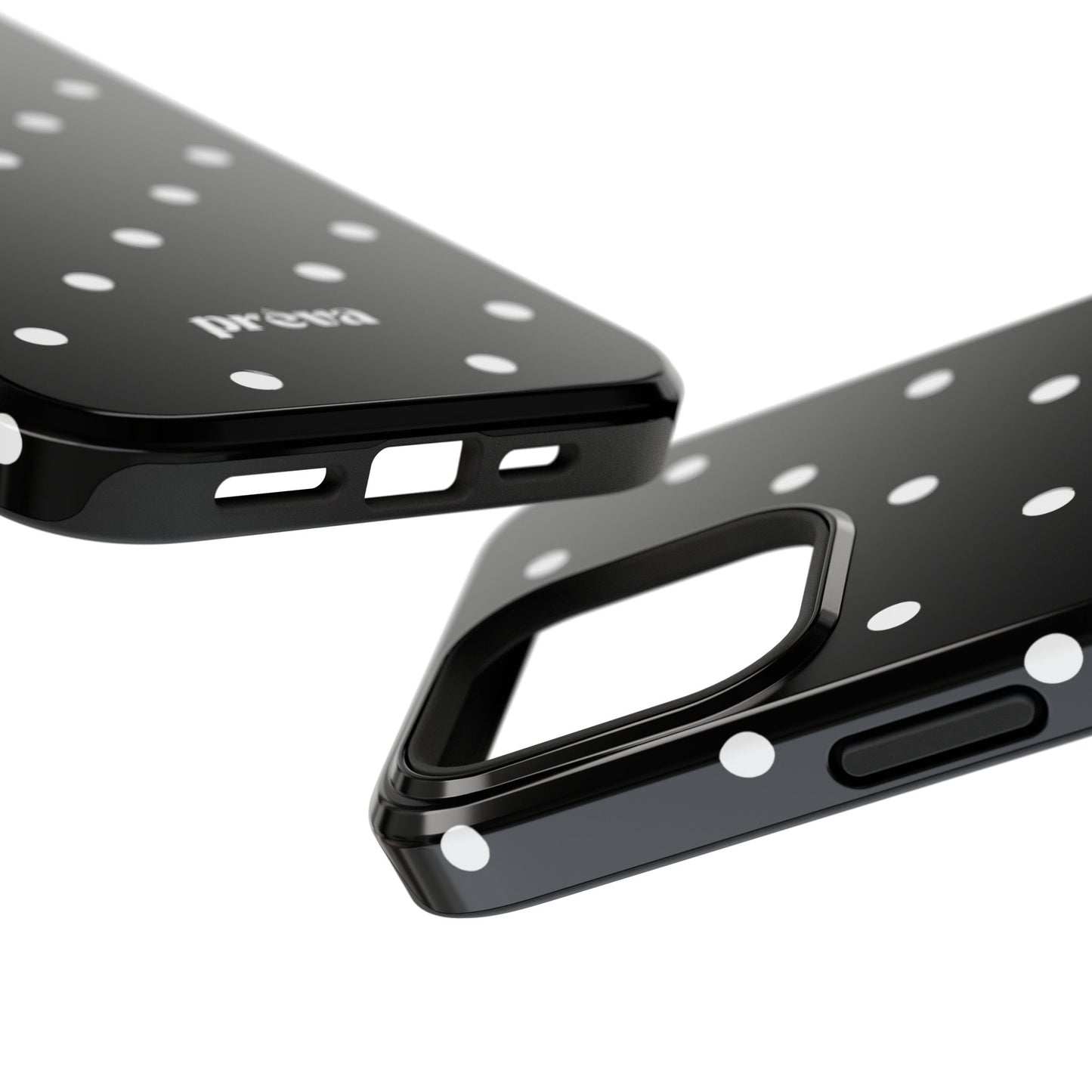 Black with White Polka Dots Phone Case