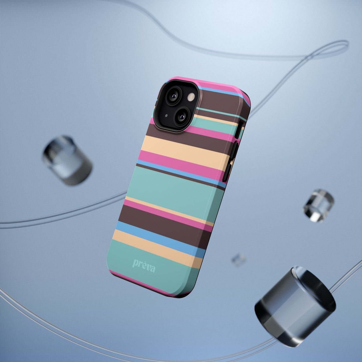 Cocoa Palm Stripes Phone Case