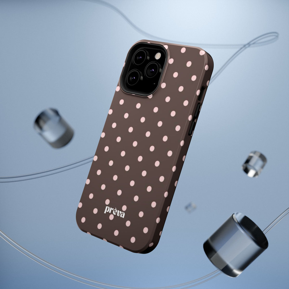 Brown and Pink Polka Dot Phone Case