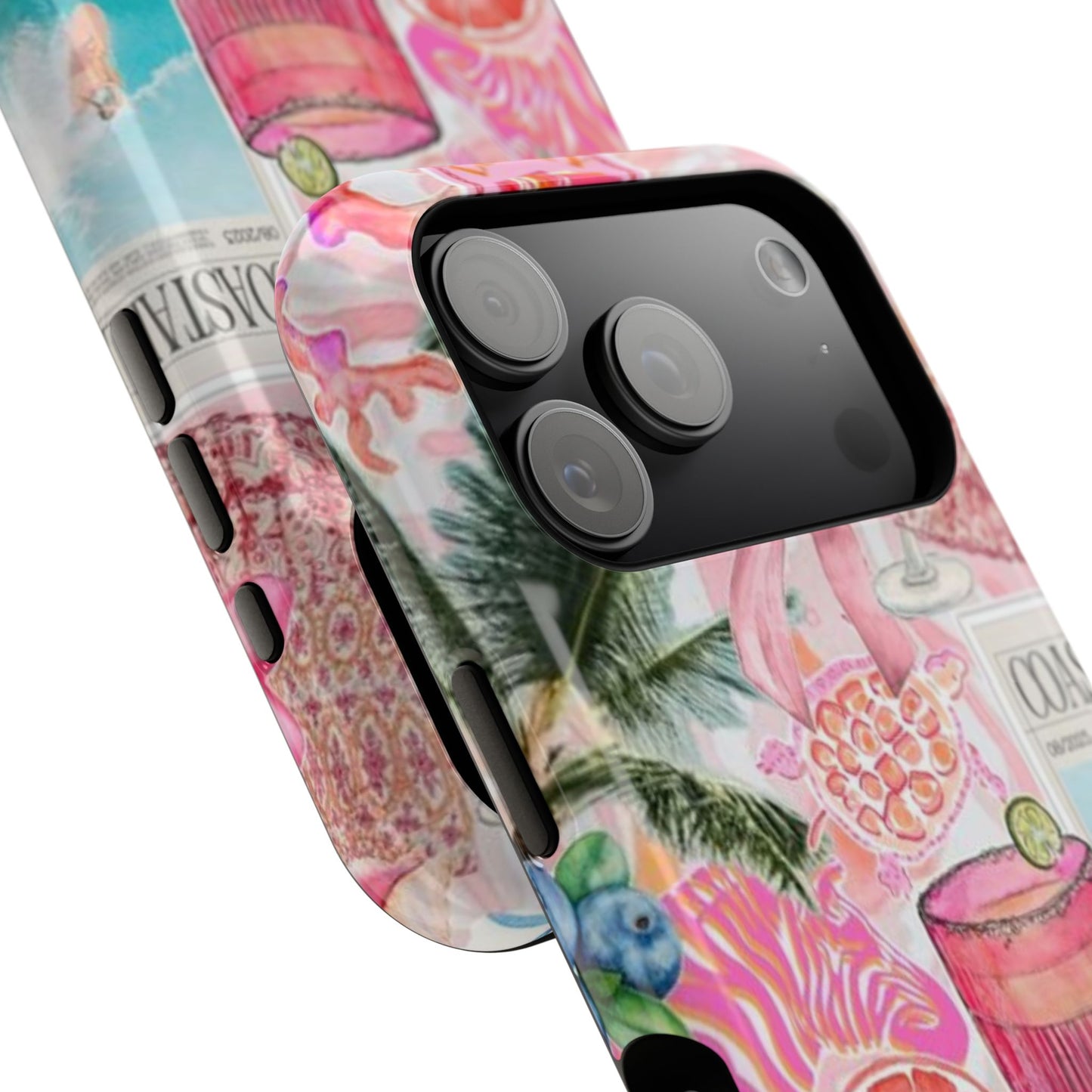 Pink Cocktail Collage Phone Case