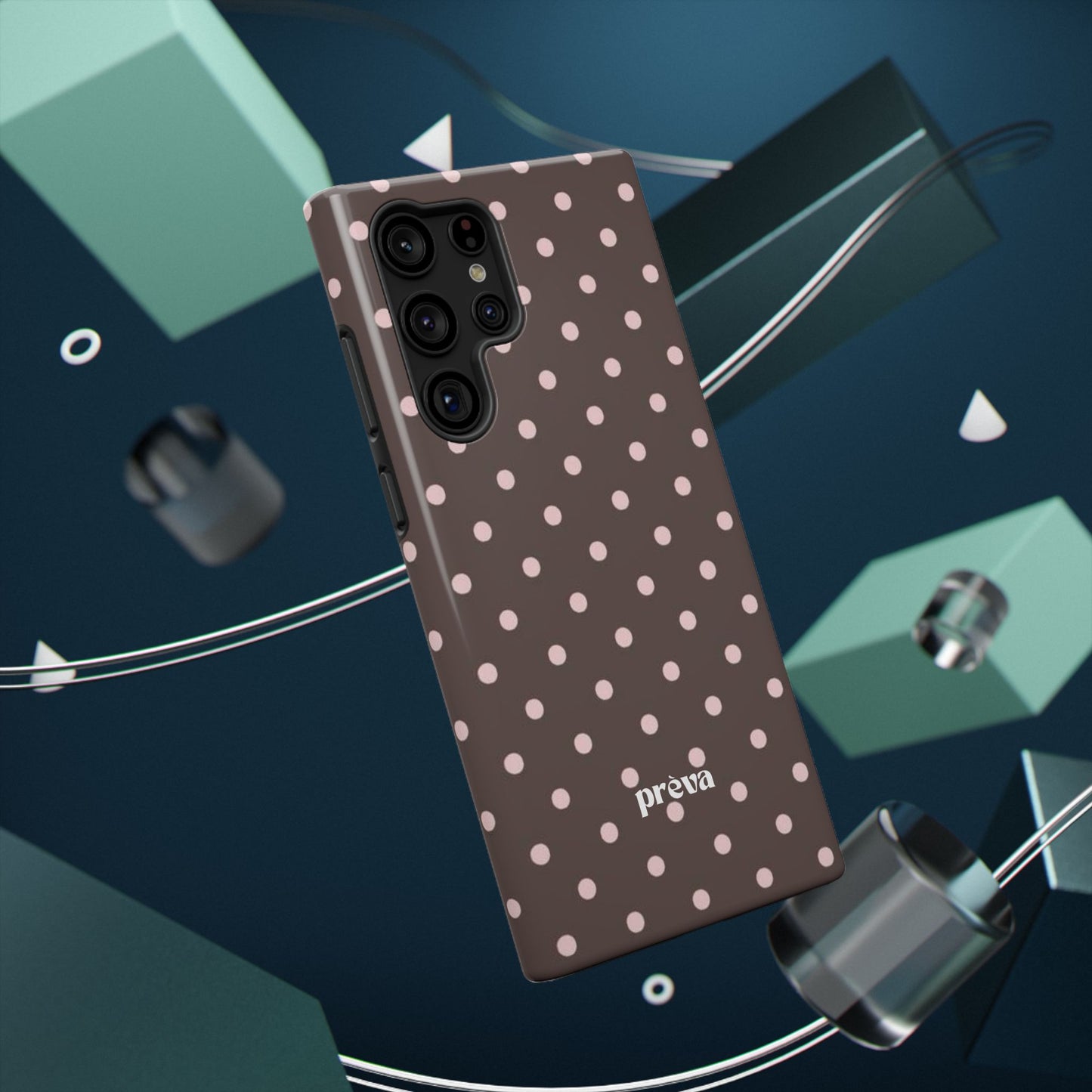 Brown and Pink Polka Dot Phone Case