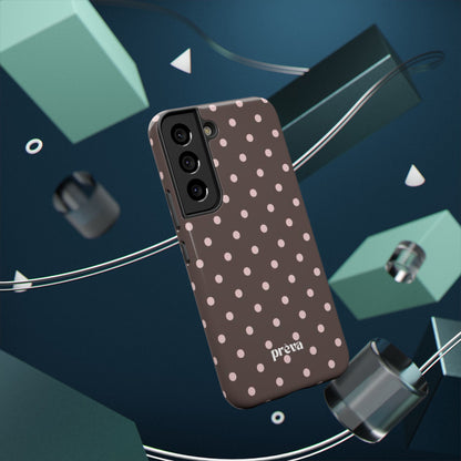 Brown and Pink Polka Dot Phone Case