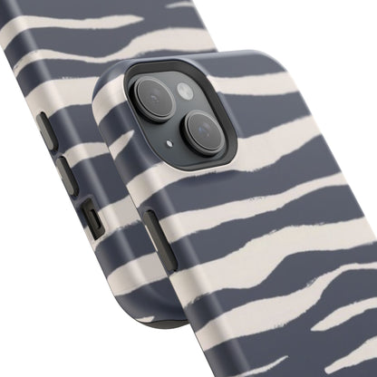 Navy & Cream Zebra Phone Case
