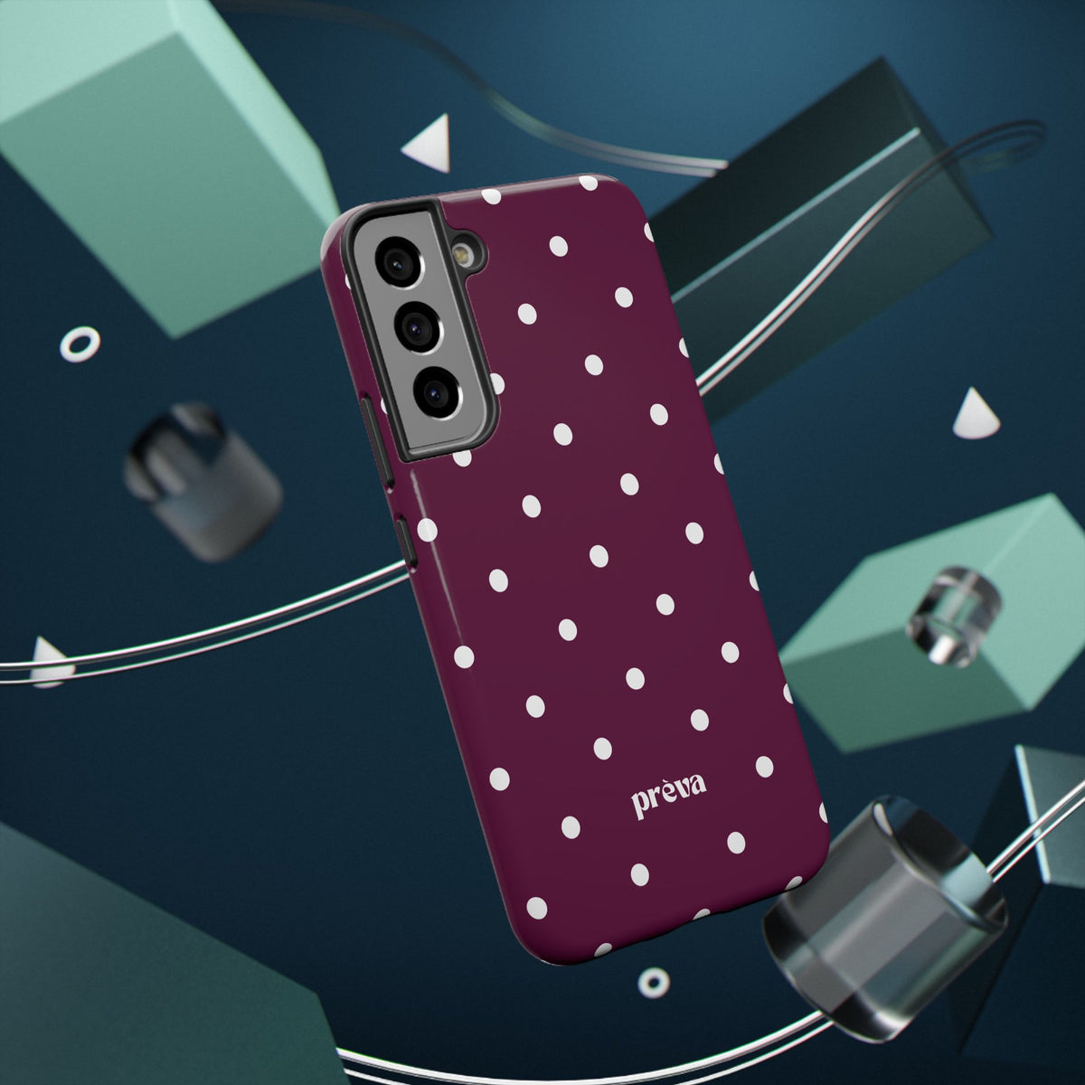 Maroon Polka Dot Phone Case