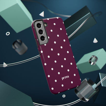 Maroon Polka Dot Phone Case