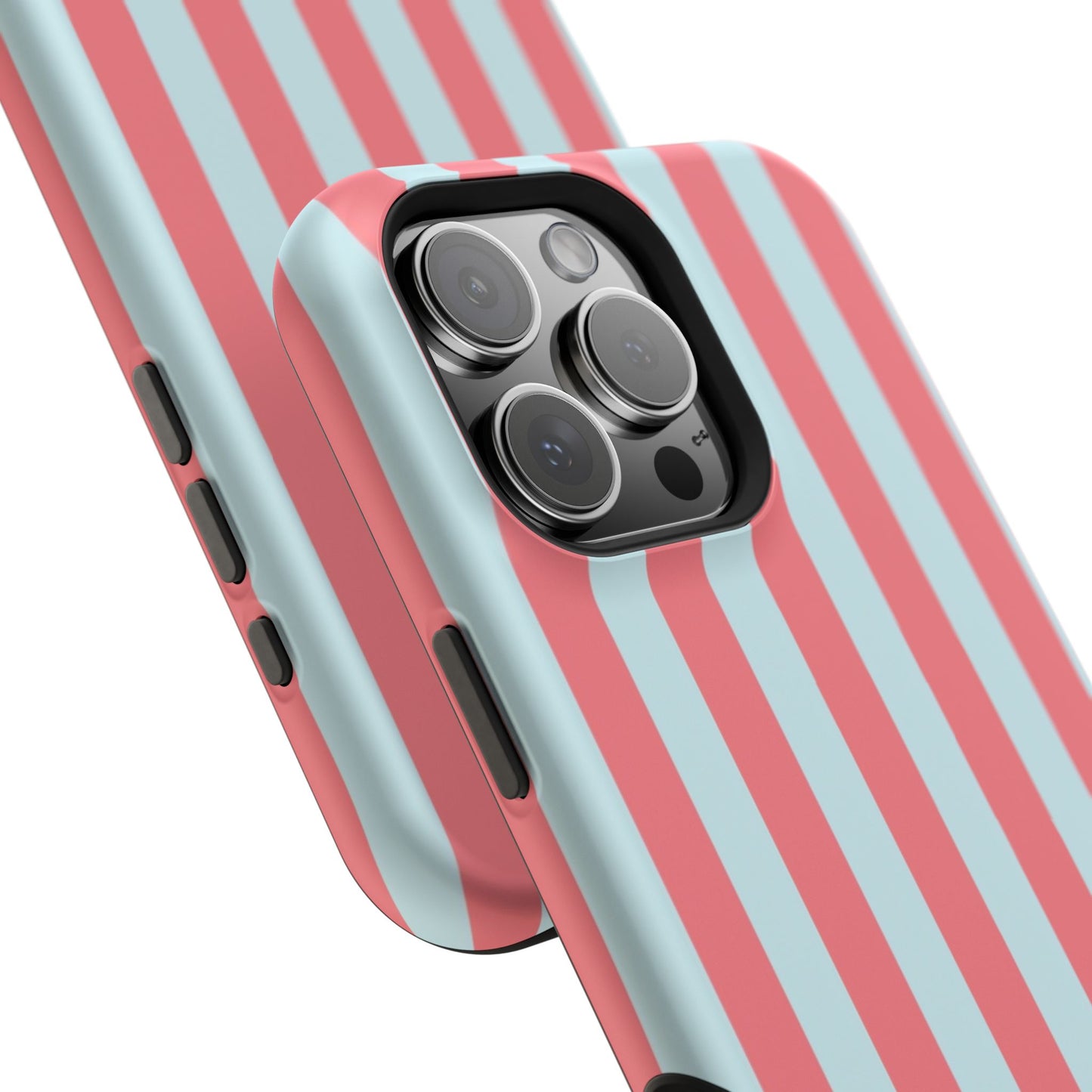 Coral & Teal Stripes Phone Case