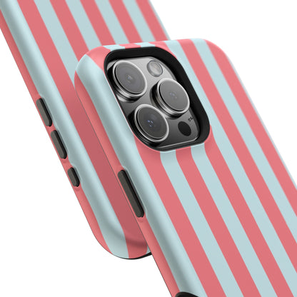 Coral & Teal Stripes Phone Case