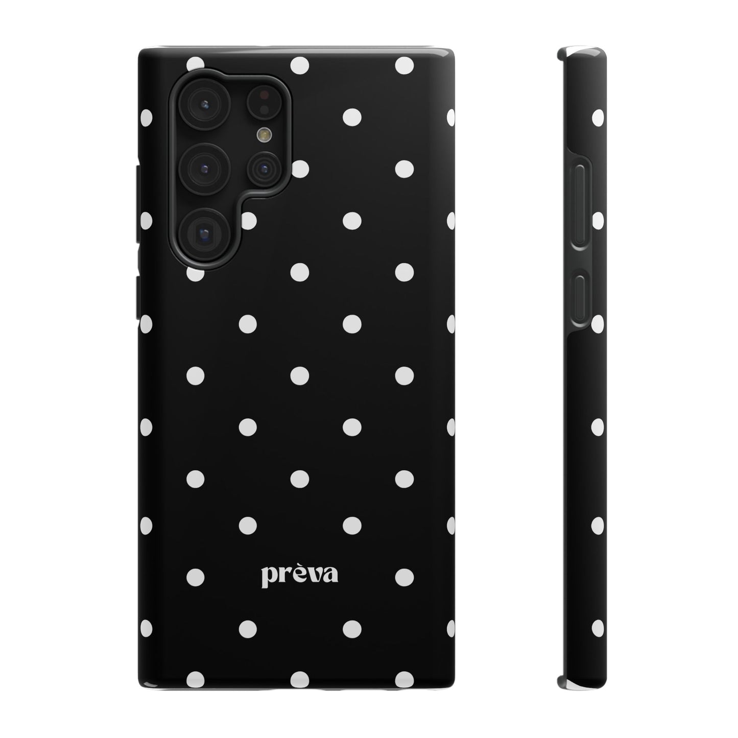 Black with White Polka Dots Phone Case