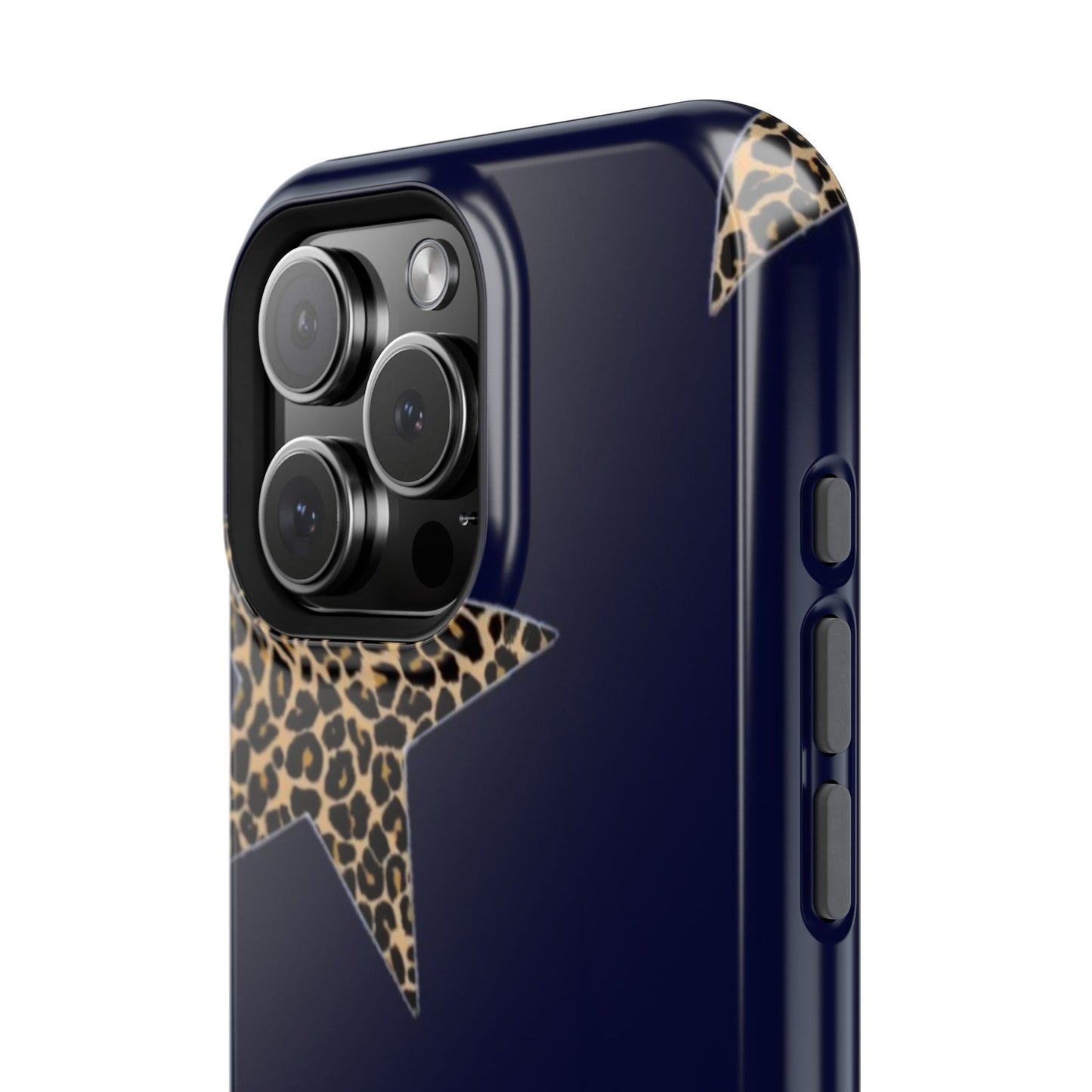 Navy Leopard Star Phone Case