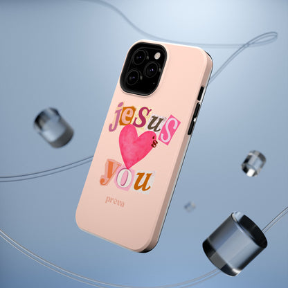 Pink Jesus Loves You Phone Case