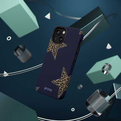 Navy Leopard Star Phone Case