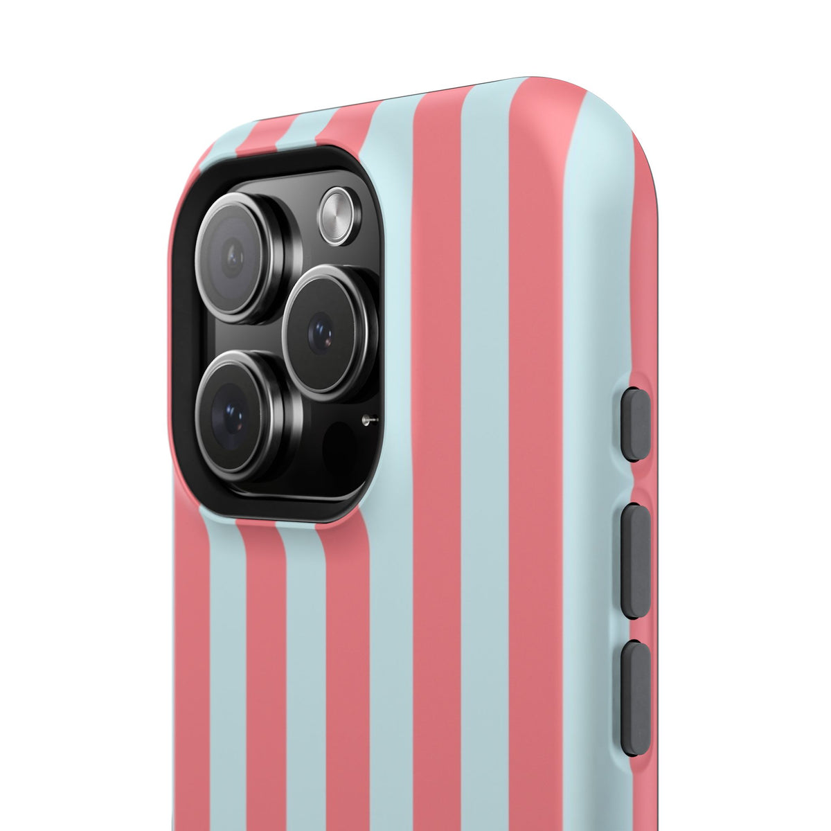 Coral & Teal Stripes Phone Case