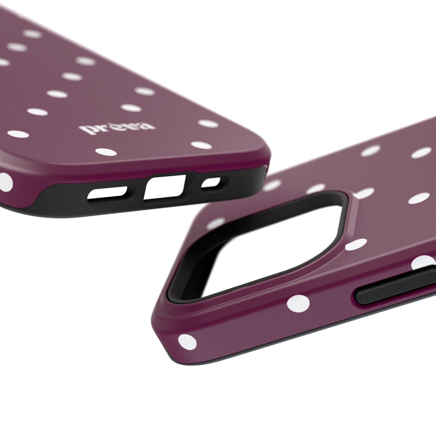 Maroon Polka Dot Phone Case