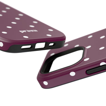Maroon Polka Dot Phone Case