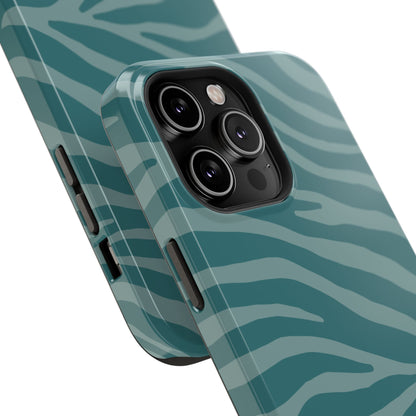 Teal Zebra Phone Case