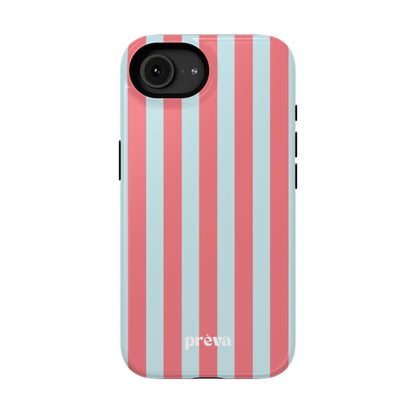 Coral & Teal Stripes Phone Case