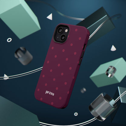 Maroon Polka Dots Phone Case