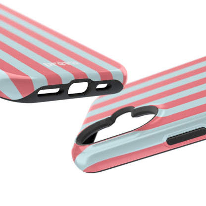 Coral & Teal Stripes Phone Case