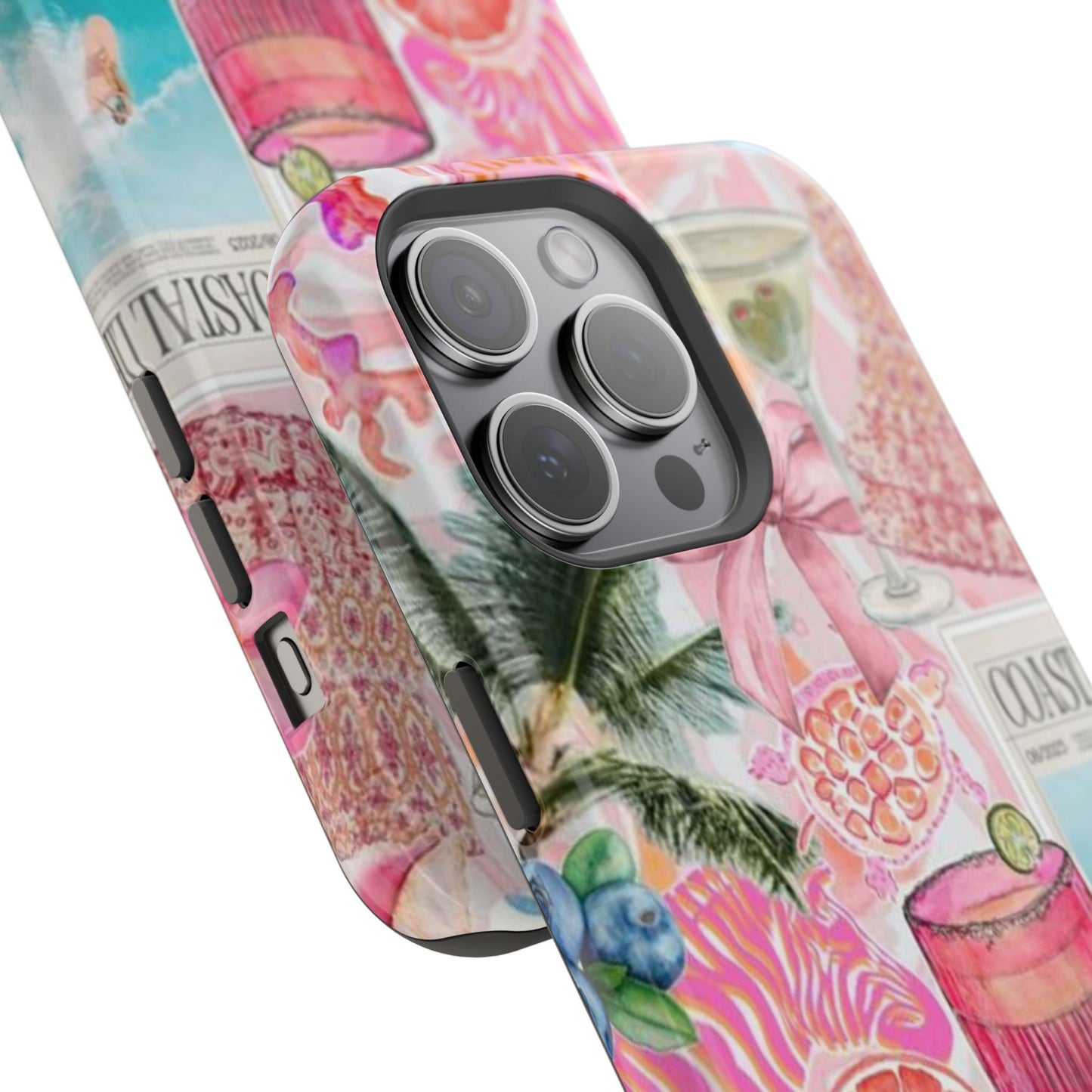 Pink Cocktail Collage Phone Case