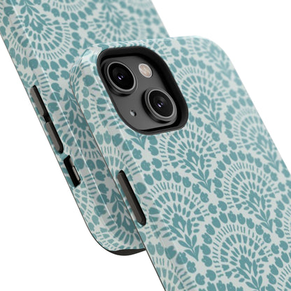 Aqua Lace Pattern Phone Case