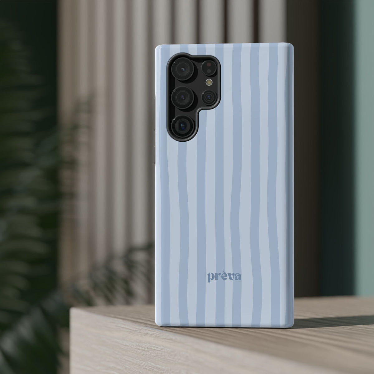 Pastel Blue Stripes Phone Case