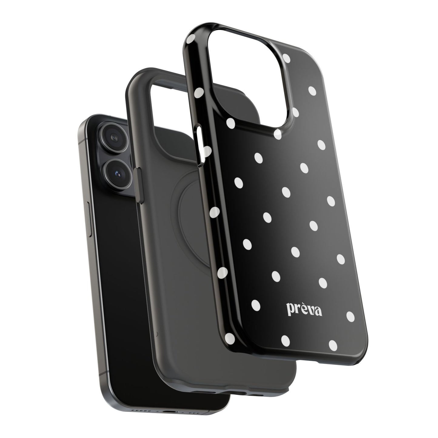 Black with White Polka Dots Phone Case