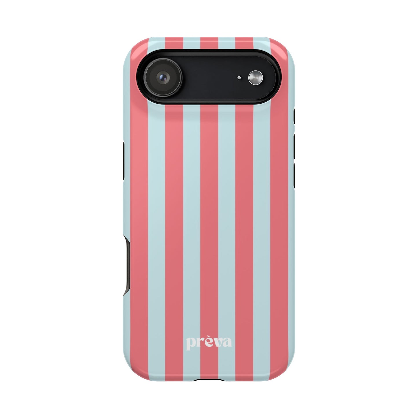 Coral & Teal Stripes Phone Case