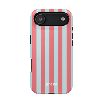 Coral & Teal Stripes Phone Case