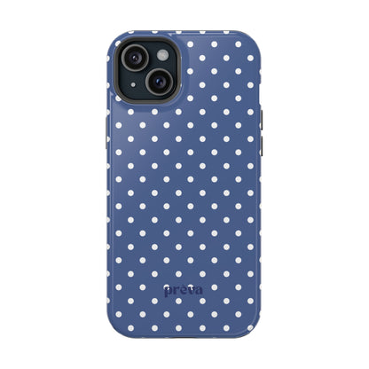 Navy Polka Dot Phone Case