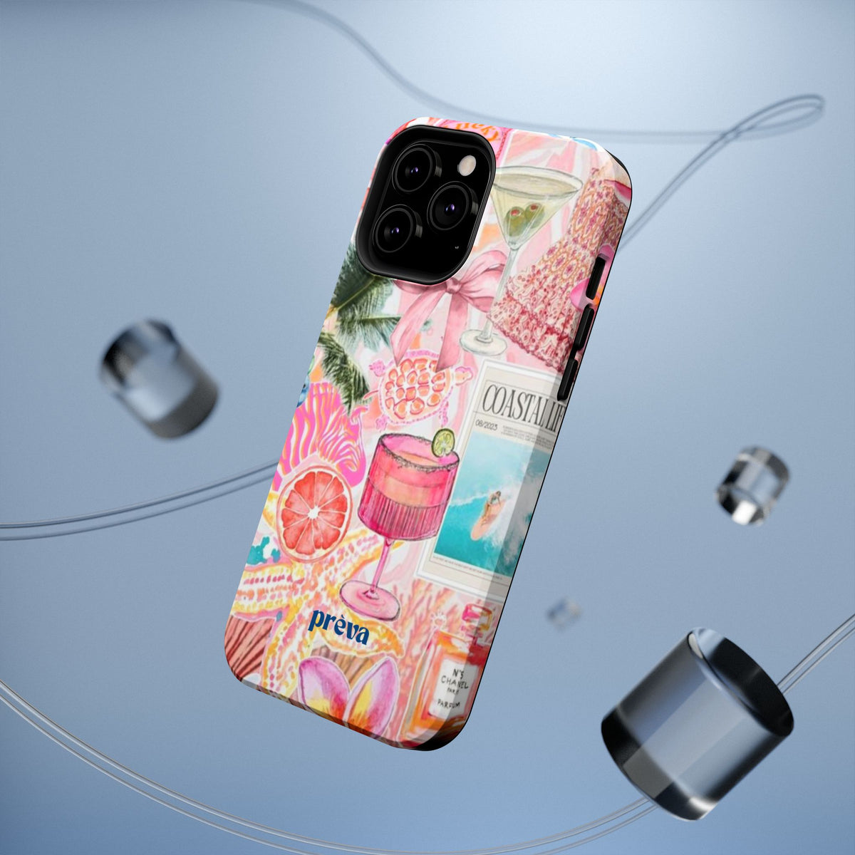 Pink Cocktail Collage Phone Case