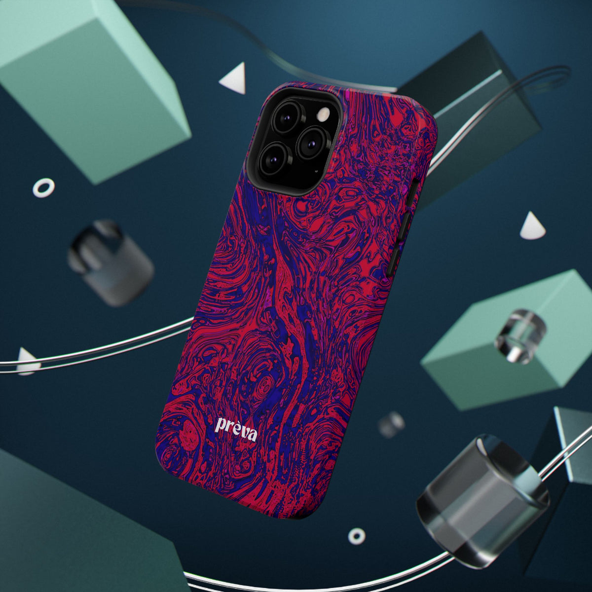Marbled Red & Purple Impact Phone Case