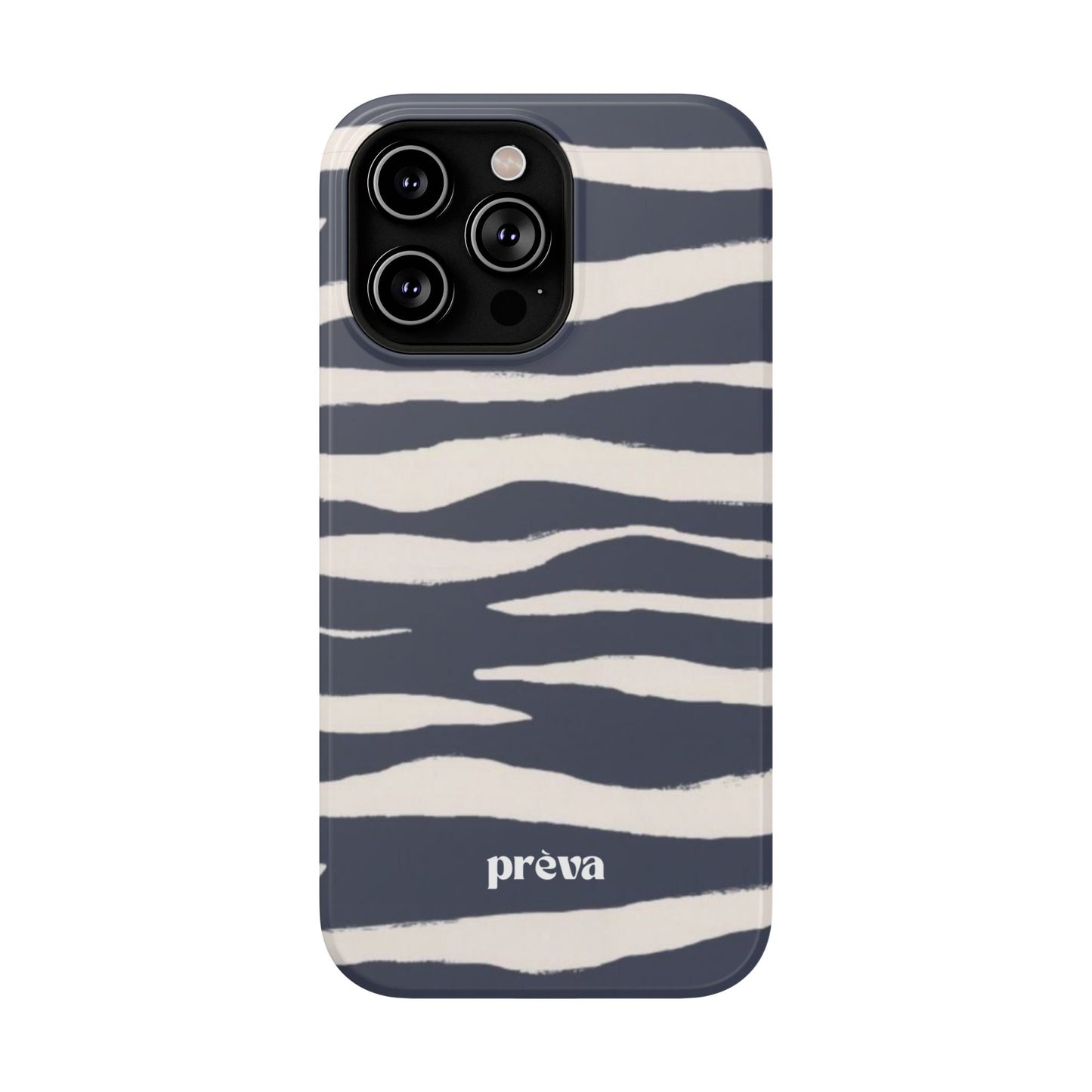 Navy & Cream Zebra Phone Case