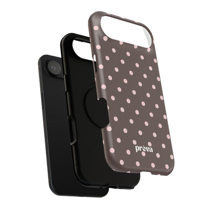 Brown and Pink Polka Dot Phone Case
