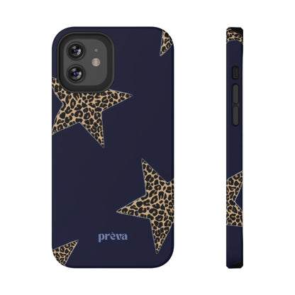 Navy Leopard Star Phone Case