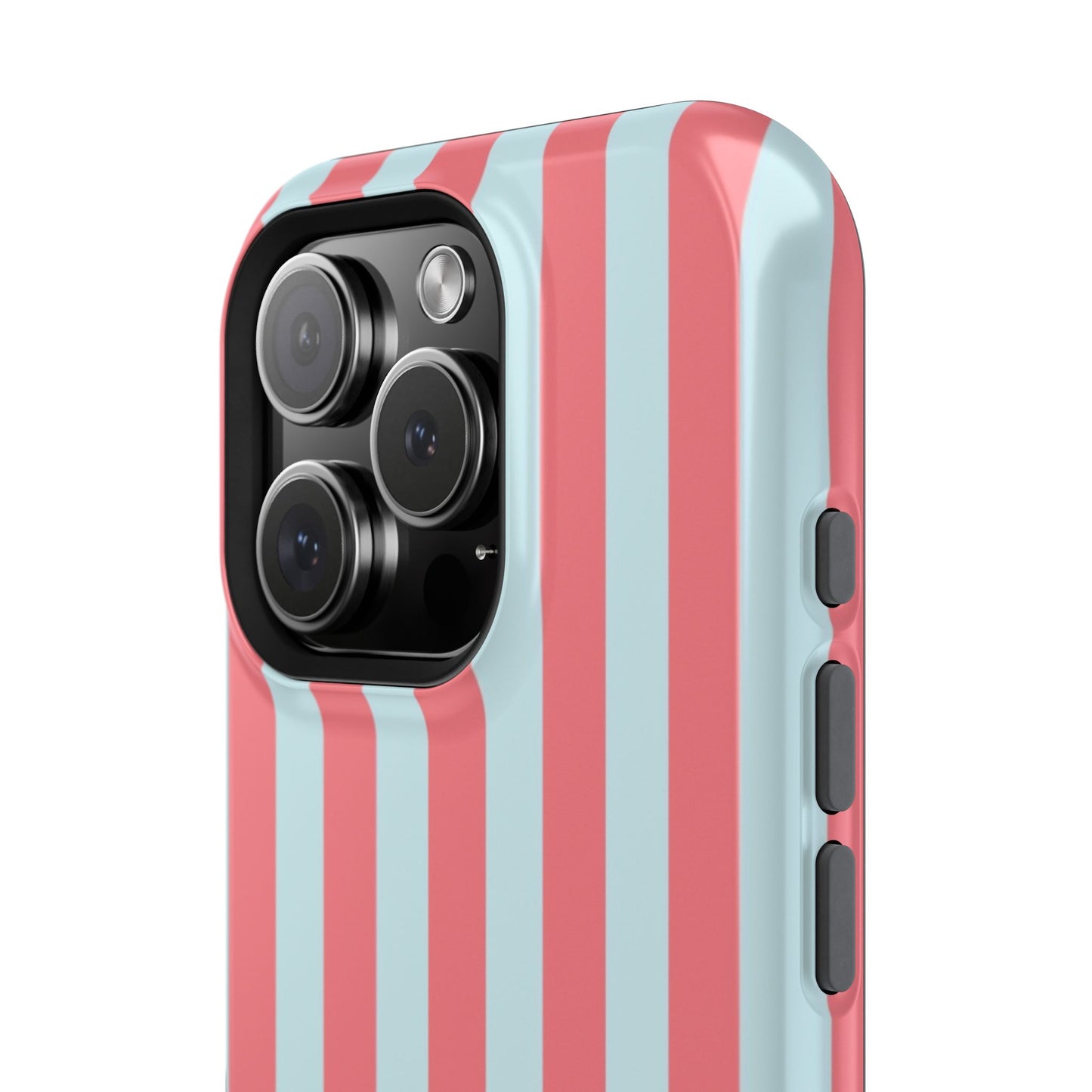 Coral & Teal Stripes Phone Case