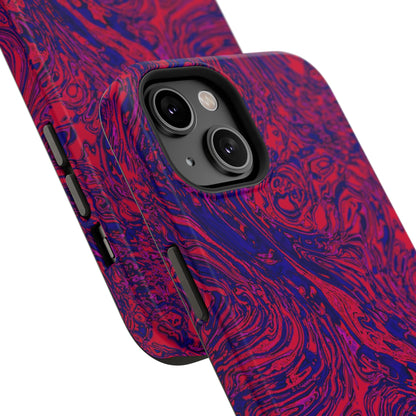 Marbled Red & Purple Impact Phone Case