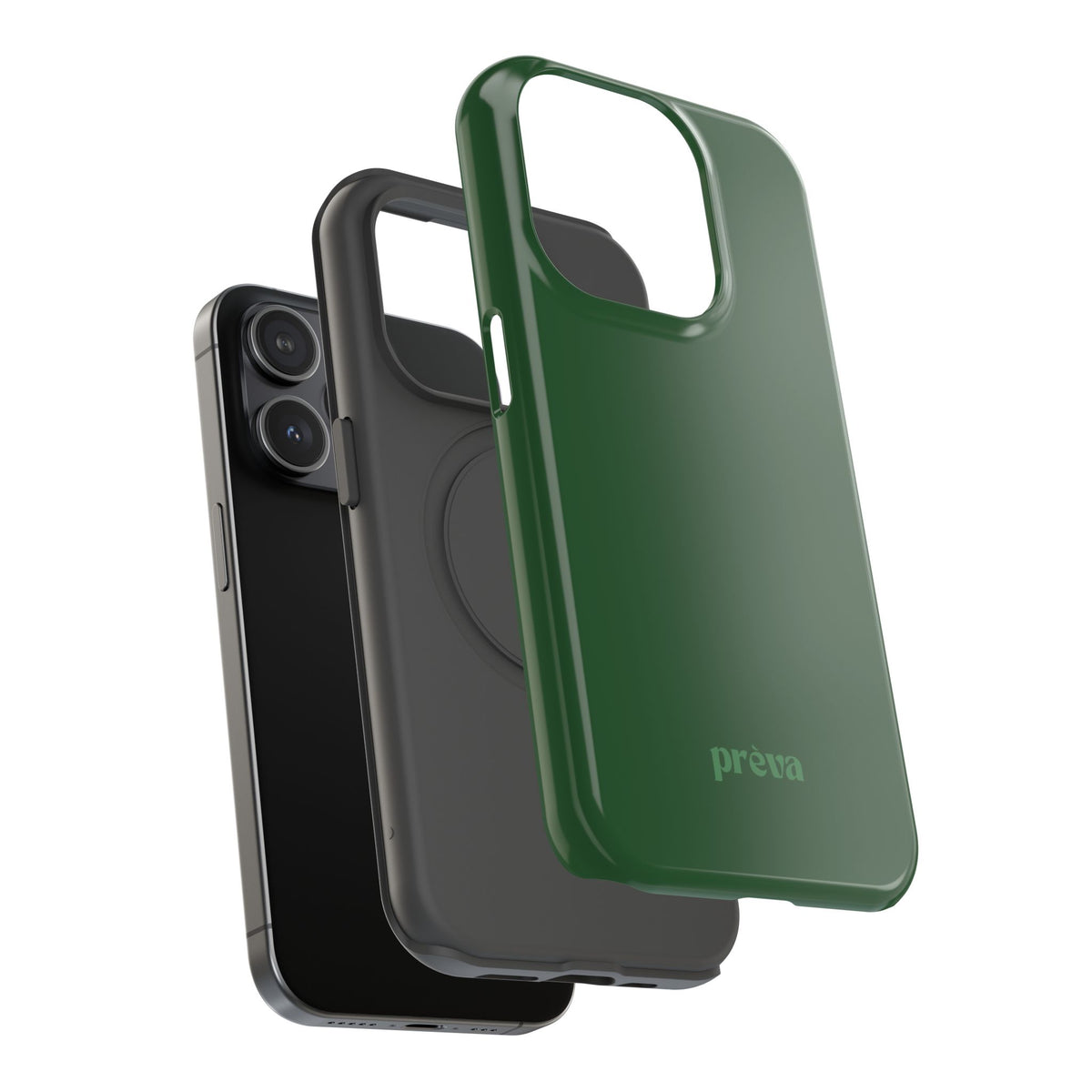 Impact-Resistant Phone Case — Forest Green Slim Armor