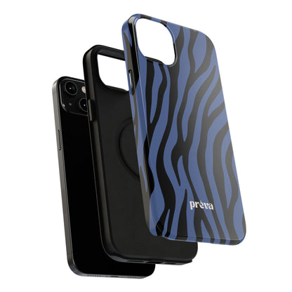 Blue & Black Zebra Stripe Phone Case