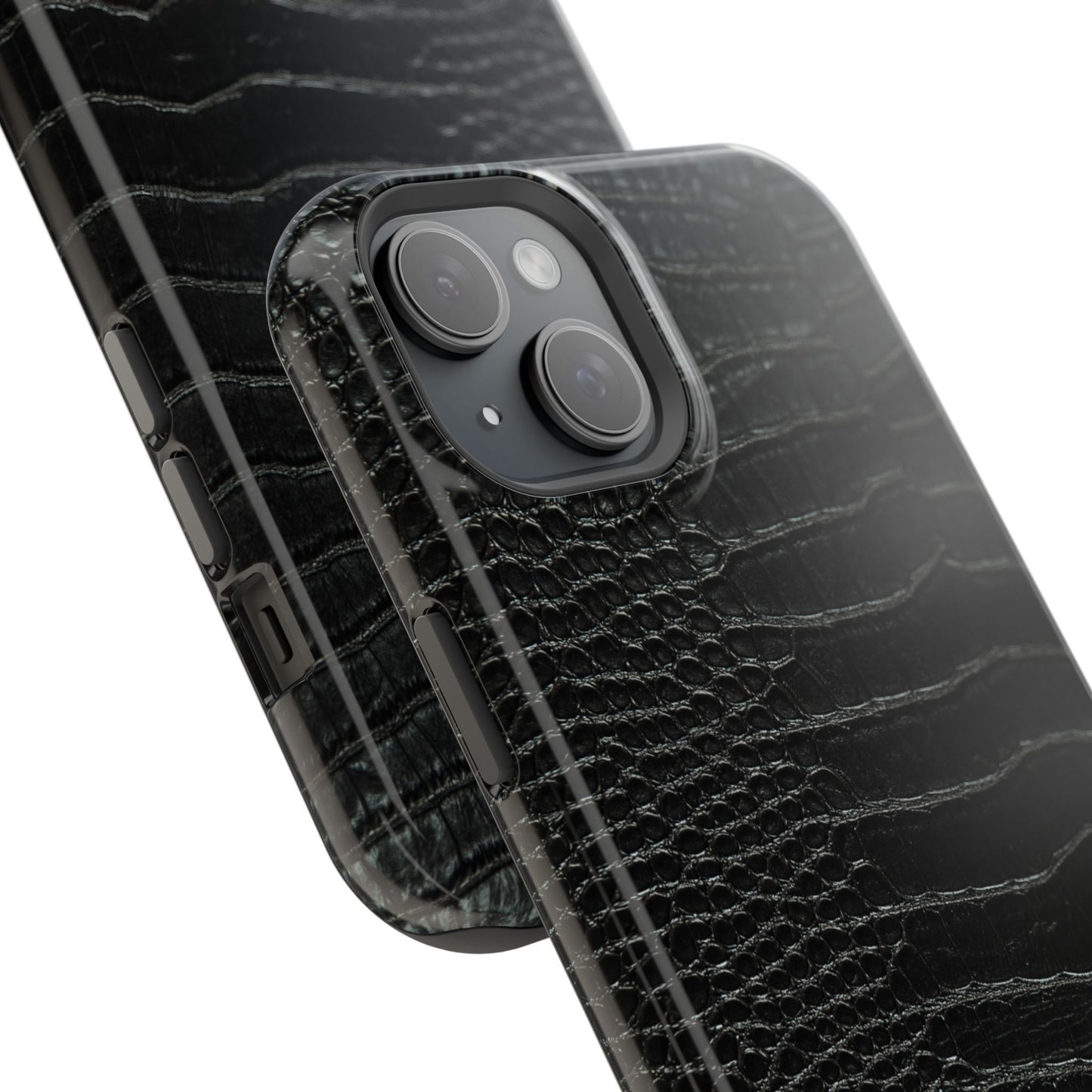 Black Croc Phone Case