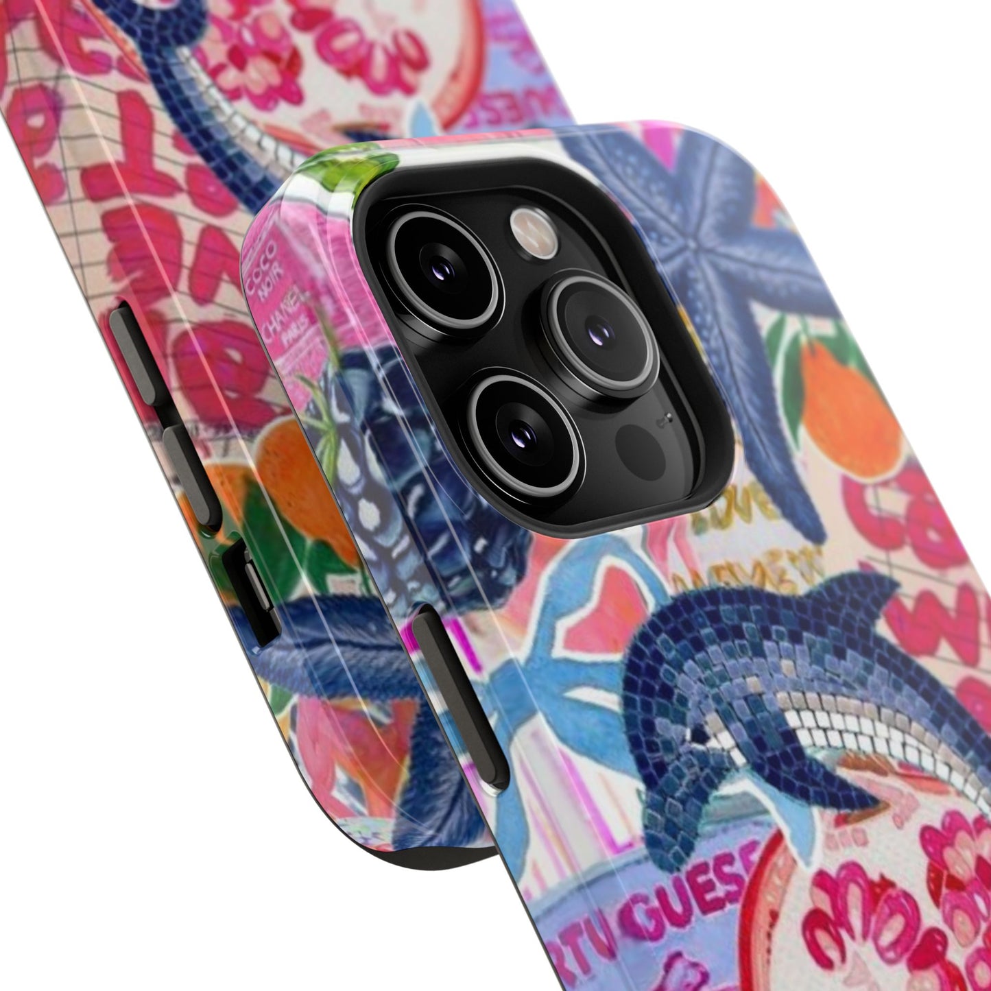 Dolphin Tropics Collage Phone Case